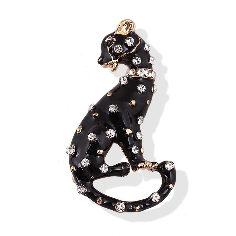 Ig Style Elegant Leopard Alloy Plating Inlay Rhinestones Unisex Brooches display picture 1