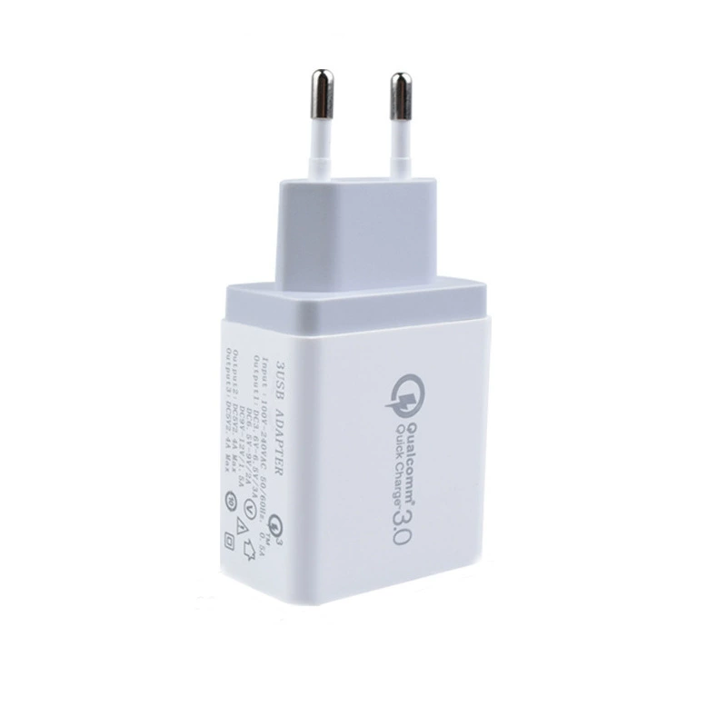 QC 3.0 быстрое зарядное многопортовое — зарядное устройство с 3 USB-портами, умное складное, американская вилка, путешественное, 18W PD