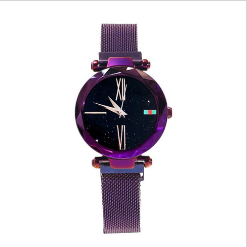 Manufacturer wholesale lazy magnet watch ladies starry sky internet celebrity same style magnet watch one piece dropshipping