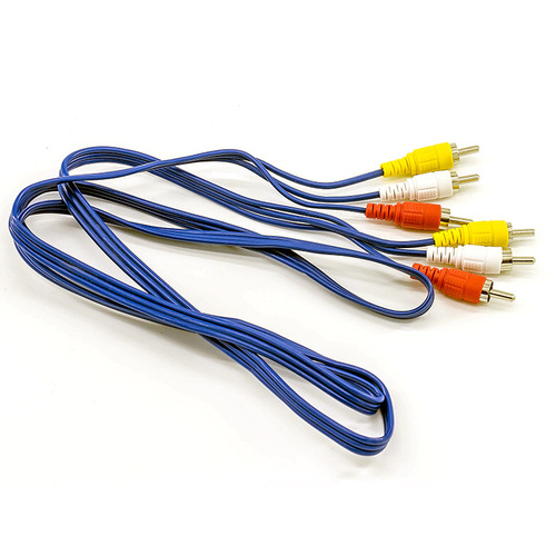 Factory direct sales blue three pairs of three audio cables 1.5 meters blister packaging 3RCA TO 3RCA