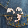 Cute white brooch, denim jacket, Aliexpress, wish