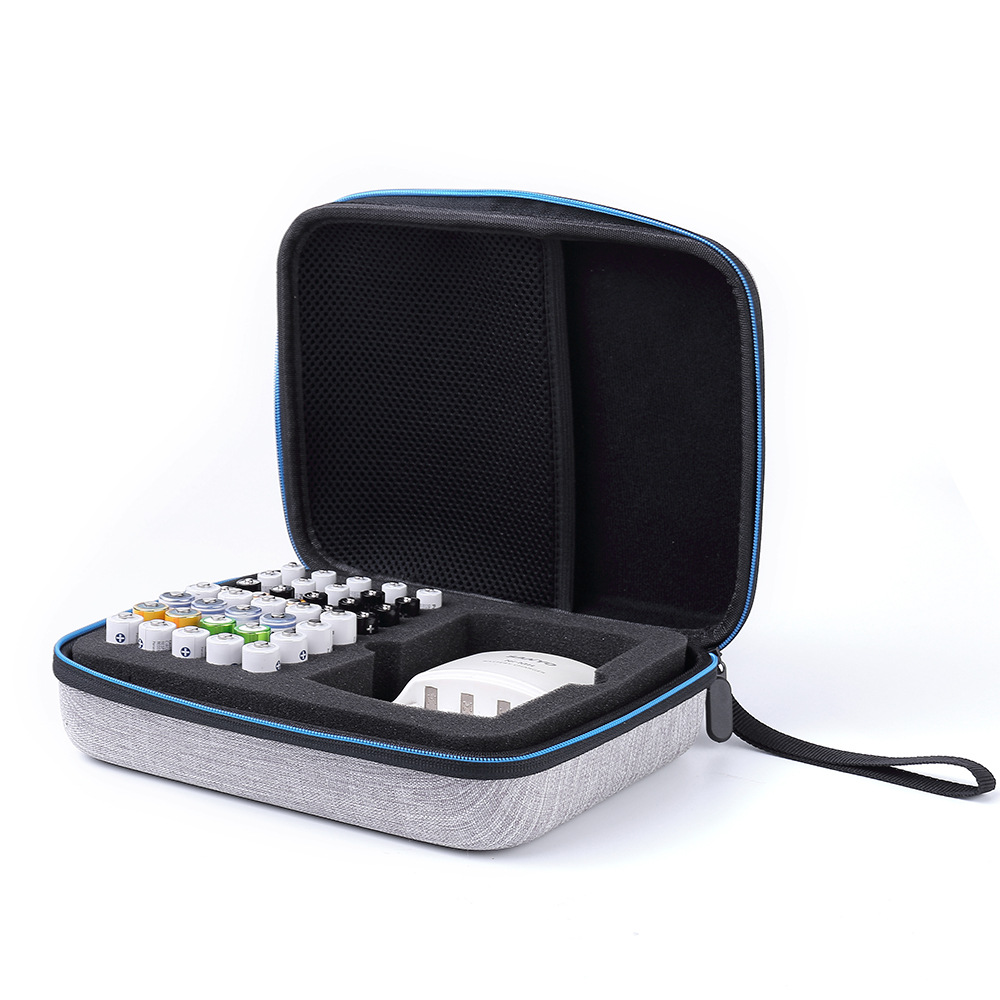 AA电池充电器收纳包  5号充电电池收纳盒 AAA电池盒 套装收纳包