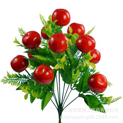 goods in stock wholesale simulation Red berries Apple Orange Peach Cherry 12 Large head foam Simulation of fruit