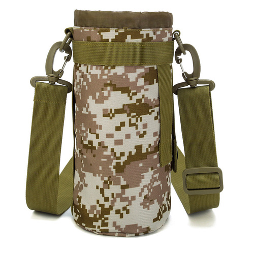 Sports water bottle bag water cup cover 1.5 liter outdoor bag men's camouflage shoulder crossbody small bag travel camping carry-on bag