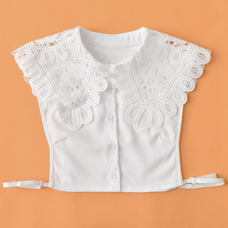 Осенне-Зимний Новый шифоновый базовый свитер с полуворотником и коротким экономичным воротником, женская рубашка, декоративный свитер, искусственный воротник