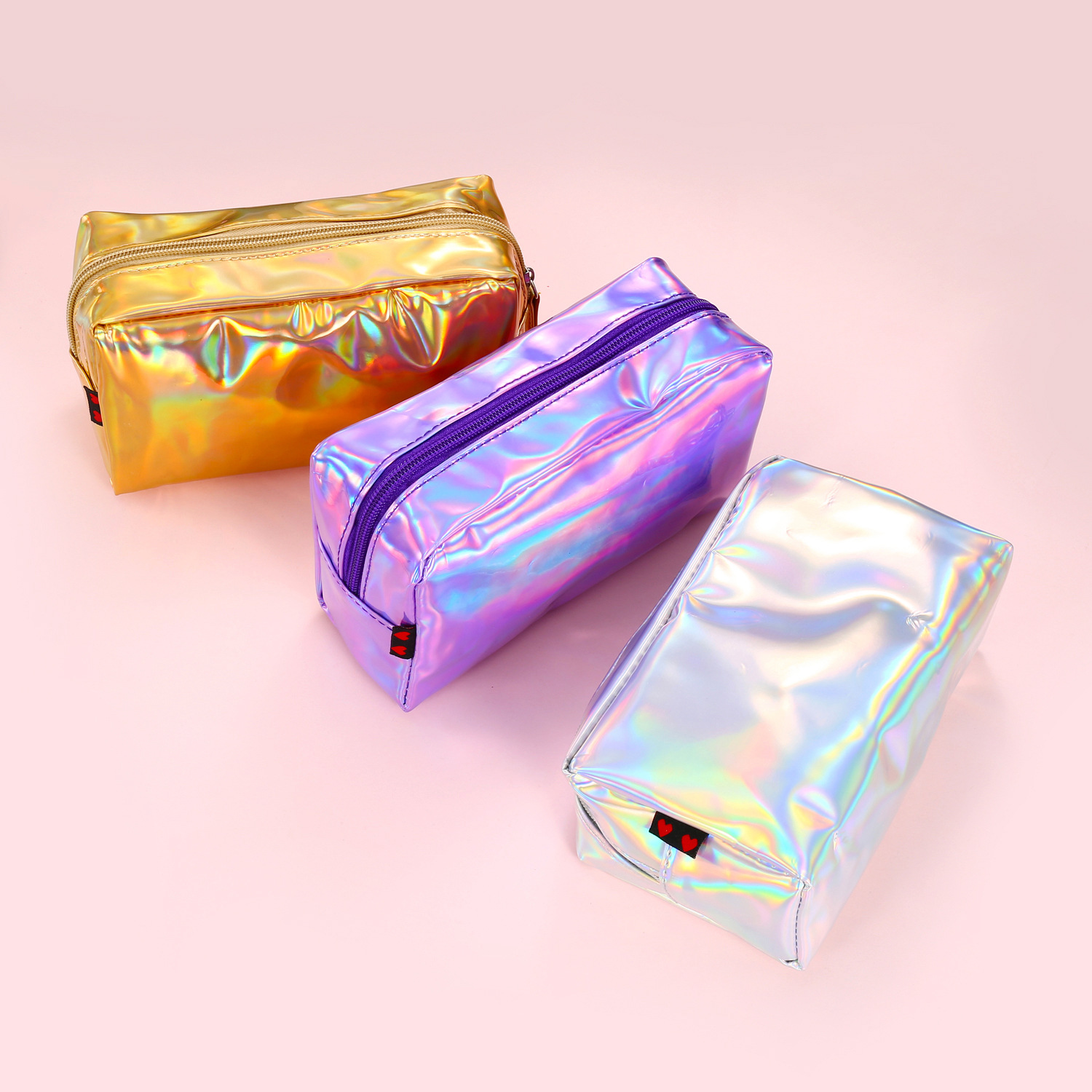 New Square Pu Cosmetic Laser Hand-held Cosmetic Bag 18*10.5cm display picture 1