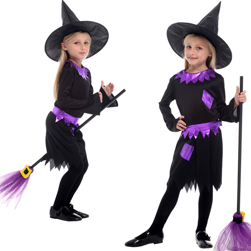 Halloween children's costume children's mask ball performance costume G-0249 witch costume female witch princess dress