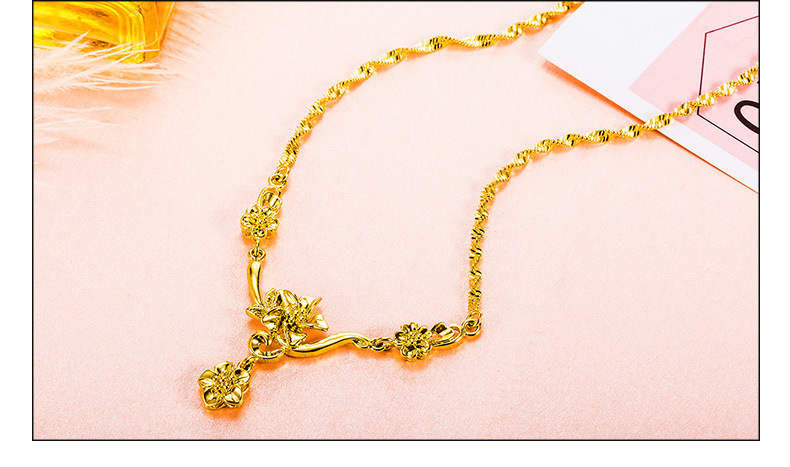 Glam Flower Copper Plating Necklace display picture 3