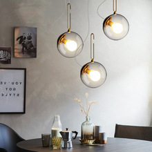北歐風餐廳泡泡燈現代簡約創意個性吧台咖啡廳金色玻璃球單頭吊燈