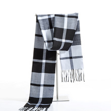 Imitation Cashmere Classic Plaid Scarf with Tassel Color�羳