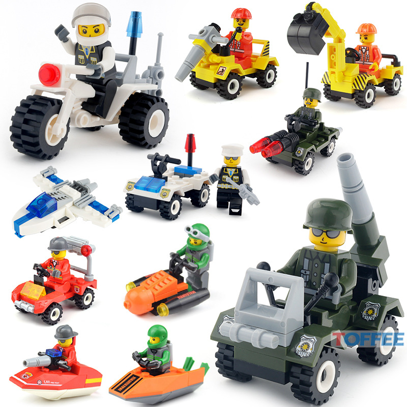 Jay Star Minifigures Motorcade initiation Puzzle Assemble Mosaic Assemble Stall Building blocks DIY Toys 20001-26005