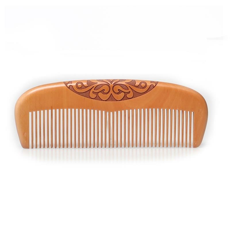 [Thinking language] Peach comb thickening Carved Combs Anti-static massage Satsuki gift customized New products