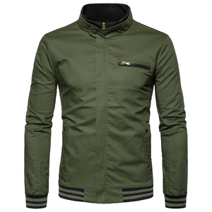 Spring and autumn thin men’s cotton washed flight jacket casual jacket