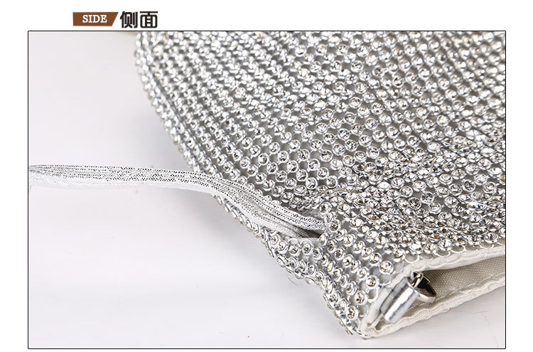 Bolso De Mano Para Banquete, Mini Bolso De Cena Hecho A Mano Con Diamantes De Imitación, Bolso Pequeño De Ocio Al Por Mayor display picture 3