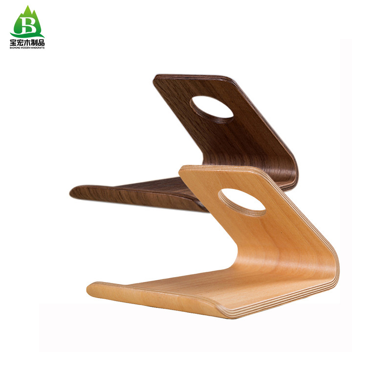 Wooden universal ultra thin phone holder