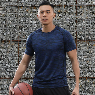 厂家直销男女户外速干t恤运动休闲短袖t恤健身服批发定制印LOGO|ms