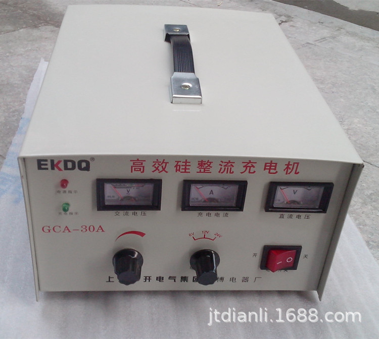 上海一开 全铜高效整流充电机GCA-60A  三档6V12V24V电瓶充电器