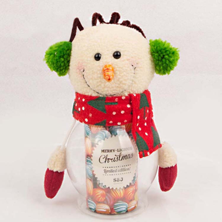 Caja de dulces navideña con forma de Santa Claus, plástico image 3