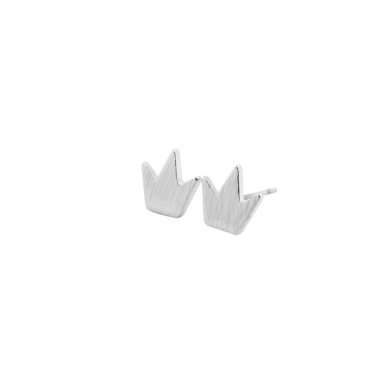 Simple Crown Crown Earrings Brushed Earrings Cute Little Sapling Grass Earrings Wholesale display picture 1