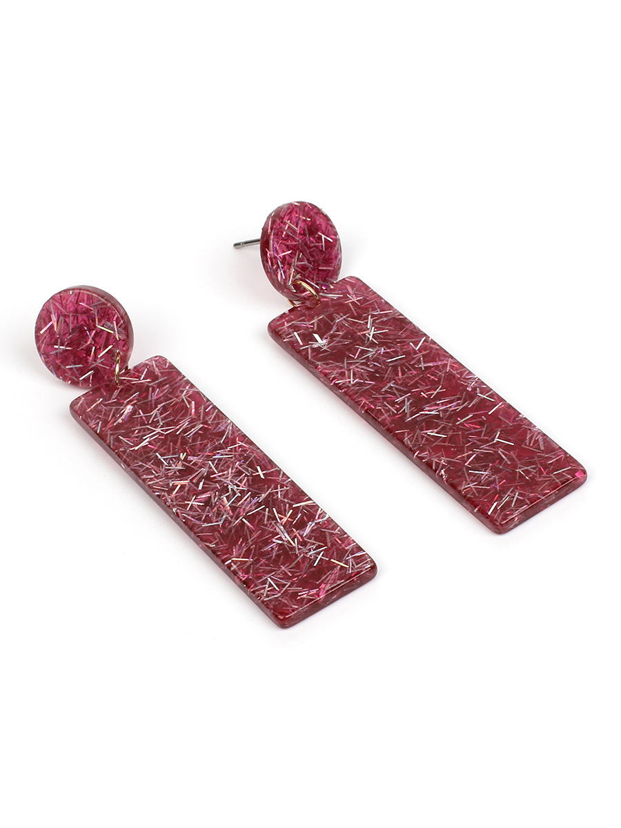 Longue Plaque Corée Boucles D&#39;oreilles Acryliques Simples Carrées En Gros Nihaojewelry display picture 4