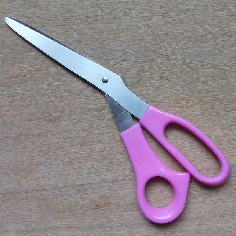 8寸不锈钢家用剪刀 裁缝剪刀 日用锋利办公弯剪刀 厂家定制详情123