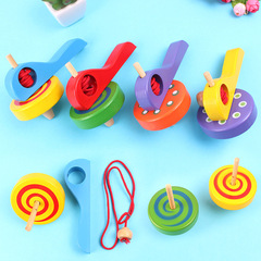 Wooden Handle Pull String Yo-Yo, Nostalgic Traditional Children's Wooden Brain Teaser Toy, Multicolored Yo-Yo Wholesale