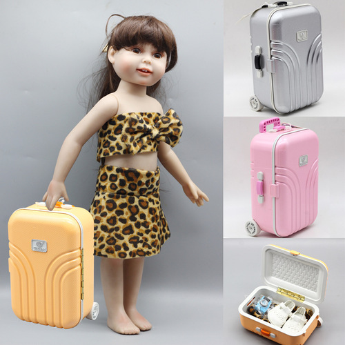 American girl 18-inch American girl doll suitcase 3-point BJD doll trolley suitcase