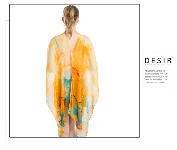 珍珠扣防晒披肩批发 女士沙滩巾厂家 女士丝巾厂家