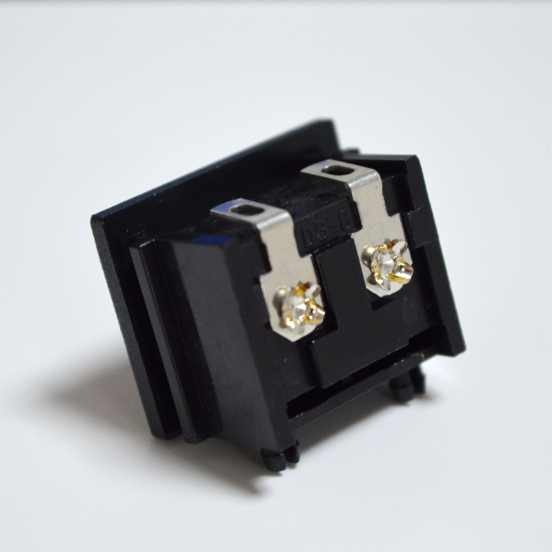厂价ac小8字23*18黑色两孔全实心铜带定位柱卡槽美甲电源插座弯脚