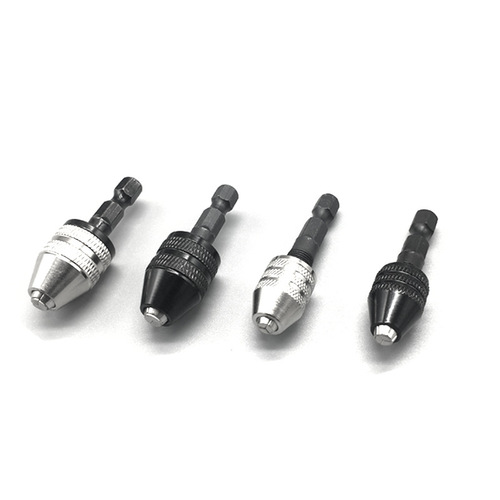 0.3-3.6mm electric grinding quick-change hex shank chuck, 1/4 hex rod push-type taper three-jaw chuck