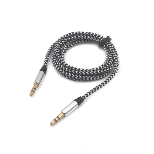3.5mm金属壳编织音频线 音响连接线 3.5MM公对公对录线 编织线