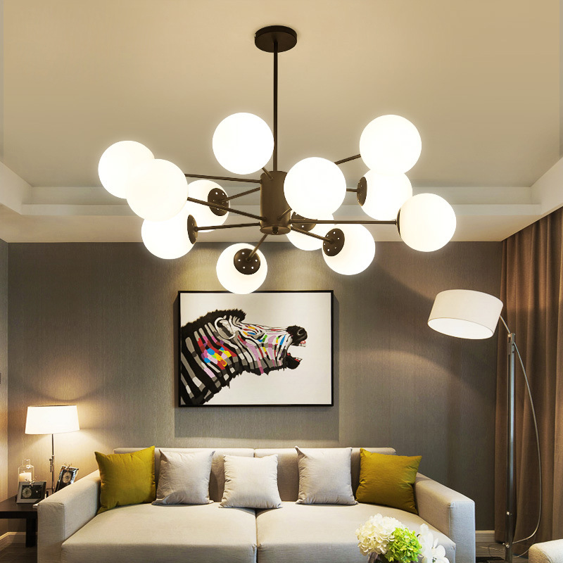 美式北欧led吸顶灯大厅卧室魔豆灯具创意现代简约客厅书房餐吊灯