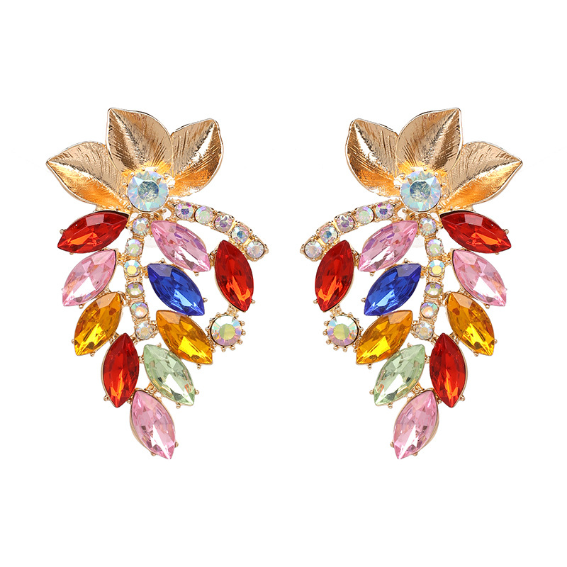 Crystal&CZ Fashion Geometric earring(black) NHJJ4943-black