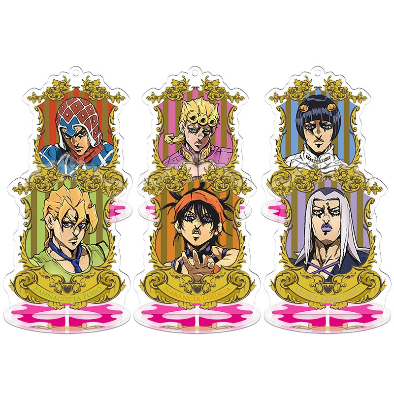 Пиктограмма JOJO's Wonderful Adventure Golden Wind Surrounding Q-version Acrylic Humanoid Small Stand Card Keychain Pendant Ornament