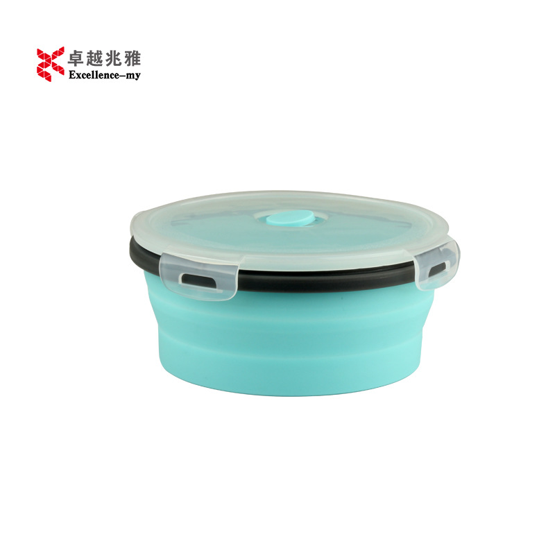 Cajas plegables silicona multi-tamaño, almacenamiento alimentos, conservación fresca, portátil