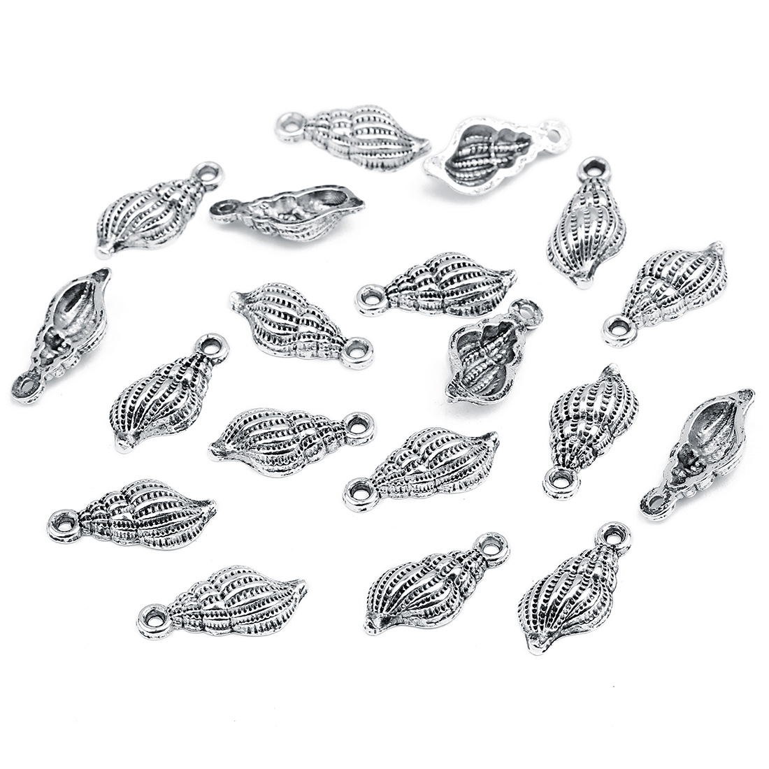 30pcs Beach Simple Style Conch Shell Fish Alloy Plating Pendant Jewelry Accessories display picture 9