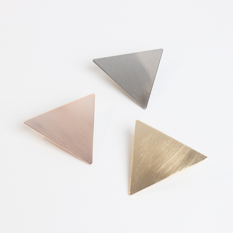 Simple Alloy Geometric Triangle Round Side Clip display picture 12