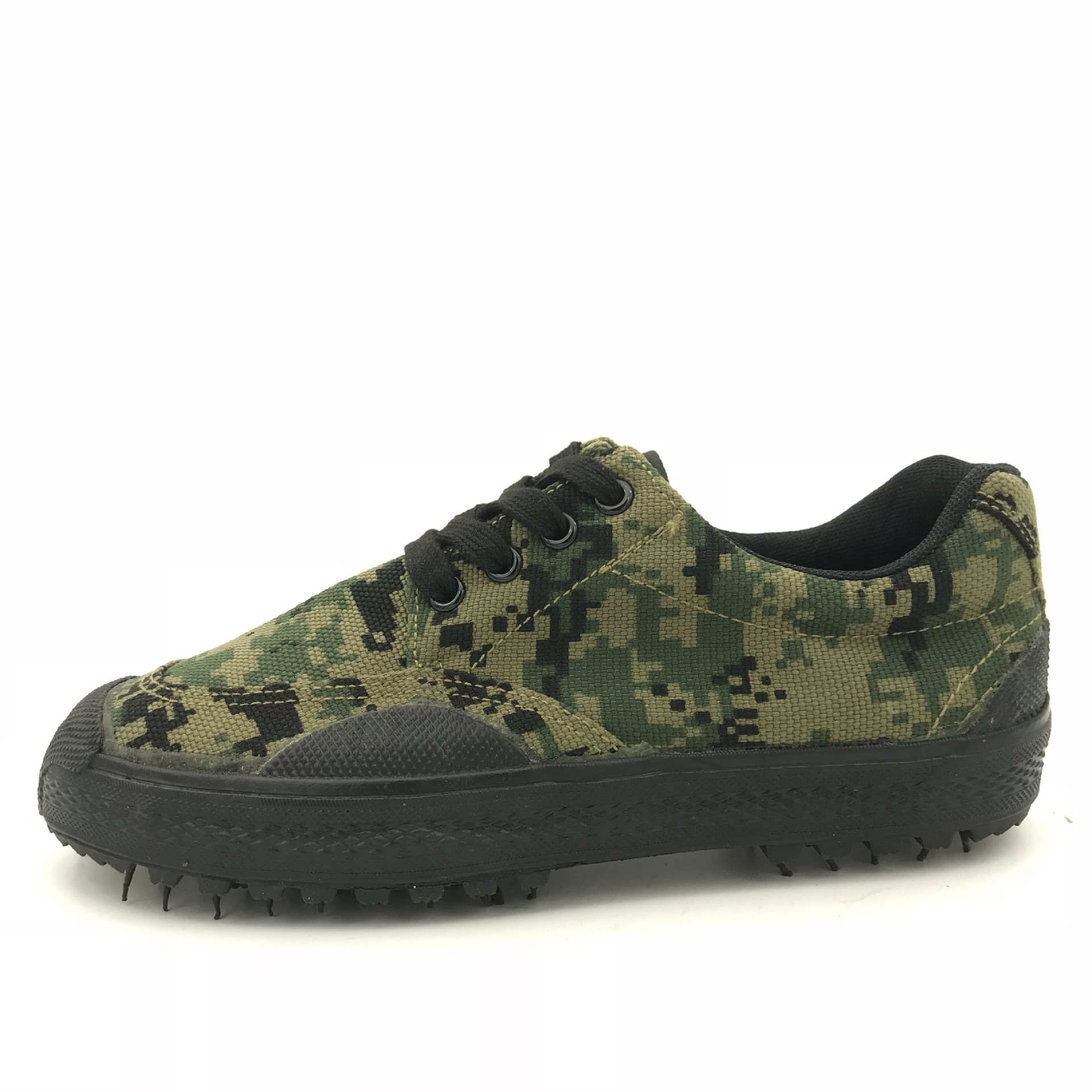 低帮保安学生工作军训夏季透气数码民工劳保作训迷彩胶鞋3639|ru