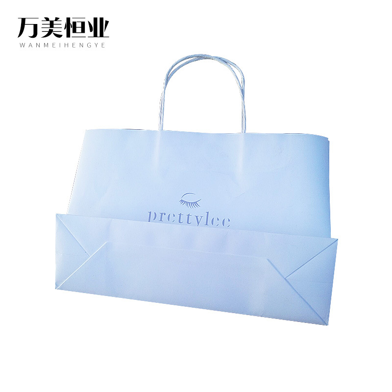 青岛牛皮纸袋定 做印logo 外卖化妆品包装袋 服装礼品纸手提袋