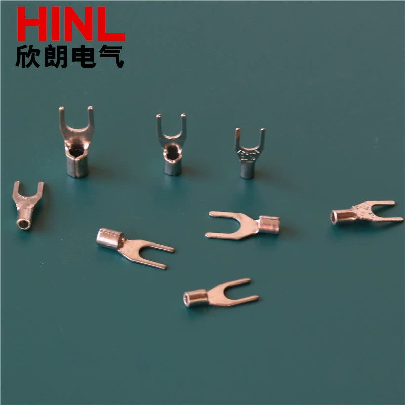 HINL Fork-type bare end Y-type wire ear U-type wire ear SNB1.25-4/3.7 stannous cold press terminal