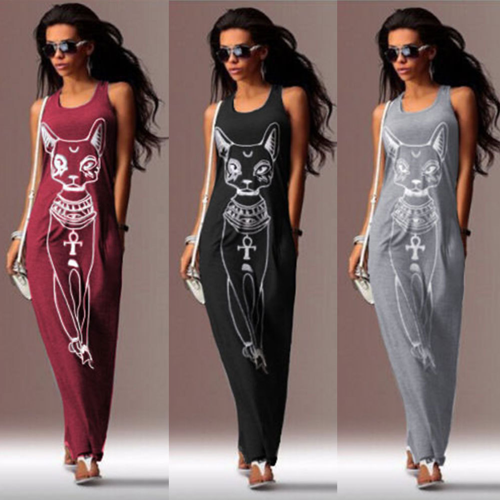 Kitten Printed Dress