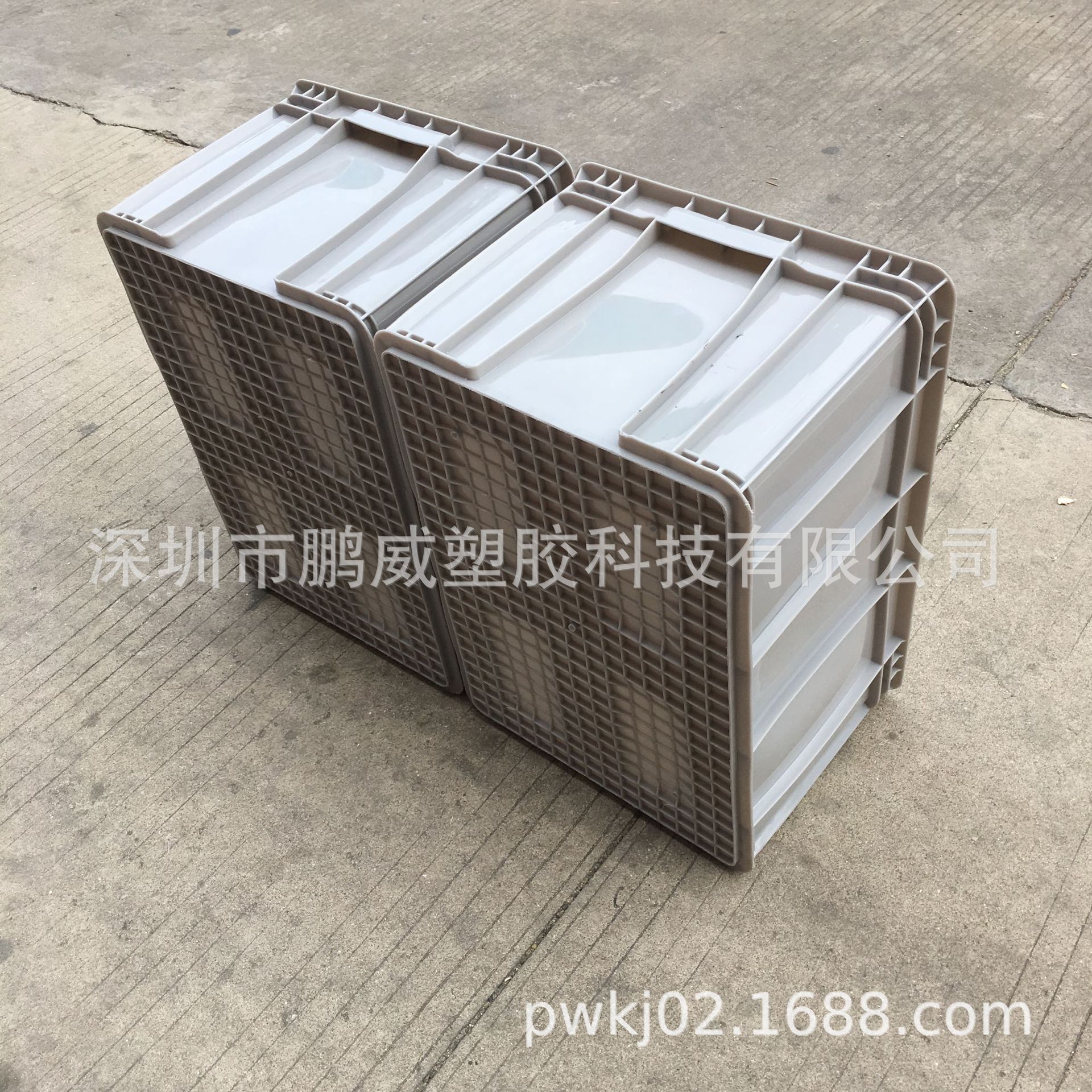 供应新疆塑胶灰色胶箱 食品运输周转箱/养殖专用鱼箱/胶筐 可印刷