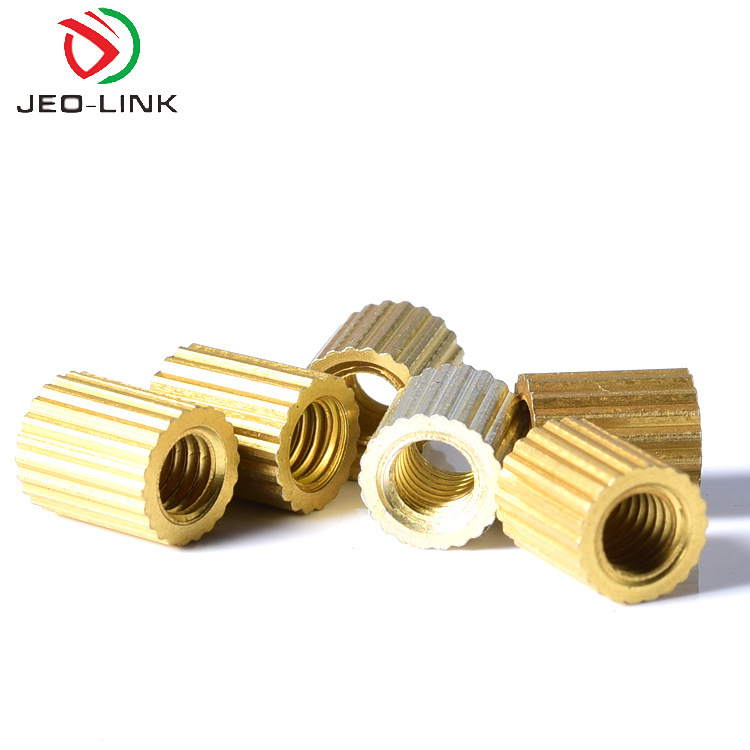 厂家直销M2.0热熔埋置铜螺母 通孔预埋铜镶件 镶嵌铜螺母非标可定