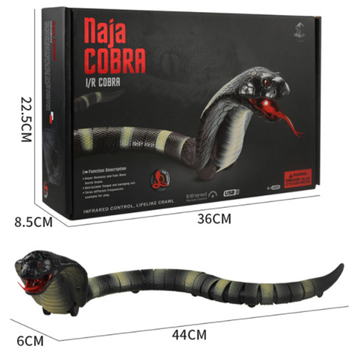 Electric Trick Infrared Remote Control Cobra Tongue Retractable Sensing Simulation Rattlesnake Remote Control Trick Toy