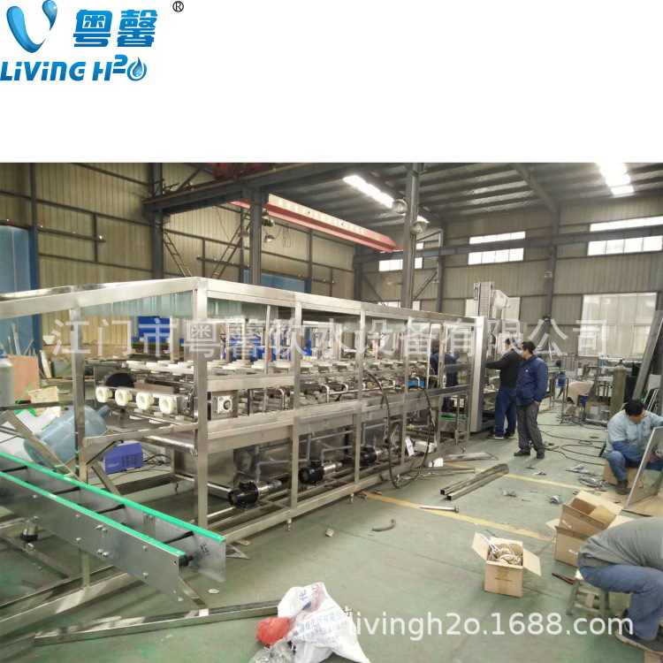 全套纯水桶装水生产线设备 全自动桶装水灌装机 大桶洗瓶灌装机