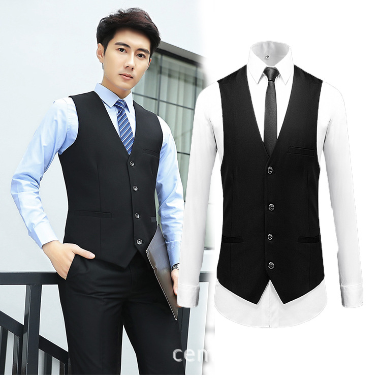 男式西装马甲三件套 帅气男模服装KTV吧台调酒师工衣 少爷服批发|ms