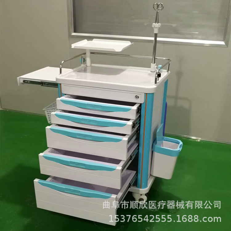 abs美容工具车抢救车麻醉车送药推车护理急救打针输液换药