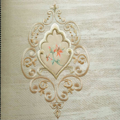 廠家直銷無縫刺繡牆布電視背景牆繡花壁布高端無紡布牆衣客廳臥室