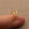 Jewelry, golden earrings, zirconium, wholesale, 18 carat, simple and elegant design, micro incrustation