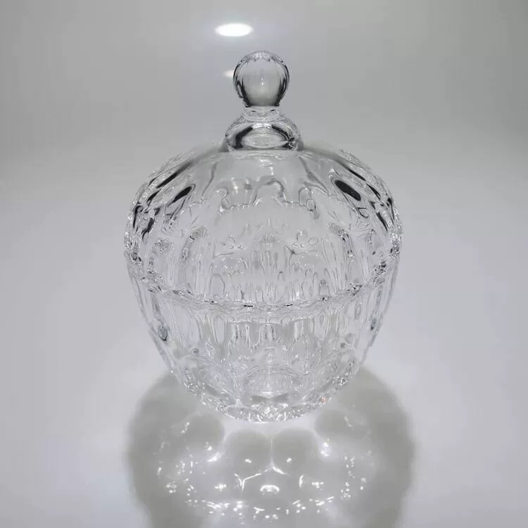 Factory supply bead -dot candy can glass candy cup exquisite high -end heavy rain point candy cup